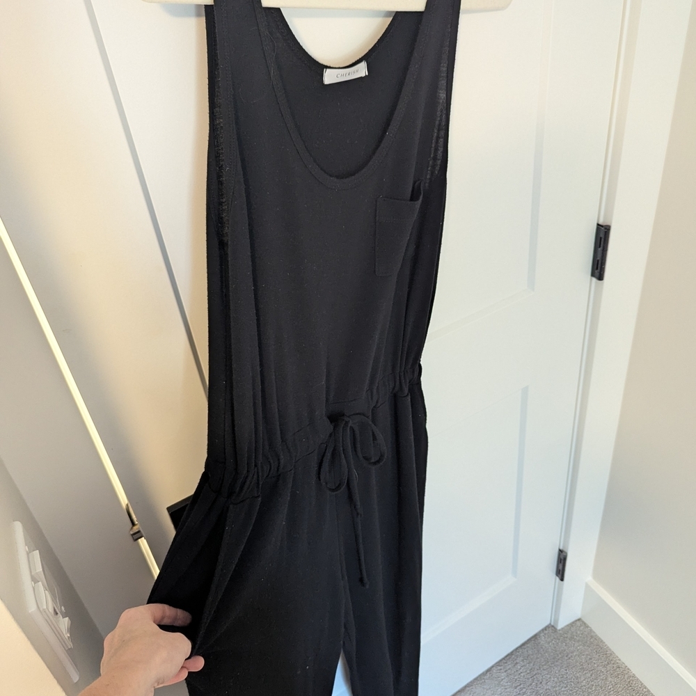 2/$20 Cherish Black Sleeveless Jumpsuit - Picture 2 of 4